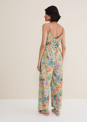 Phase Eight Lou Printed Paisley Boilersuit Jumpsuit Multicolor Canada | XHQFVY-503